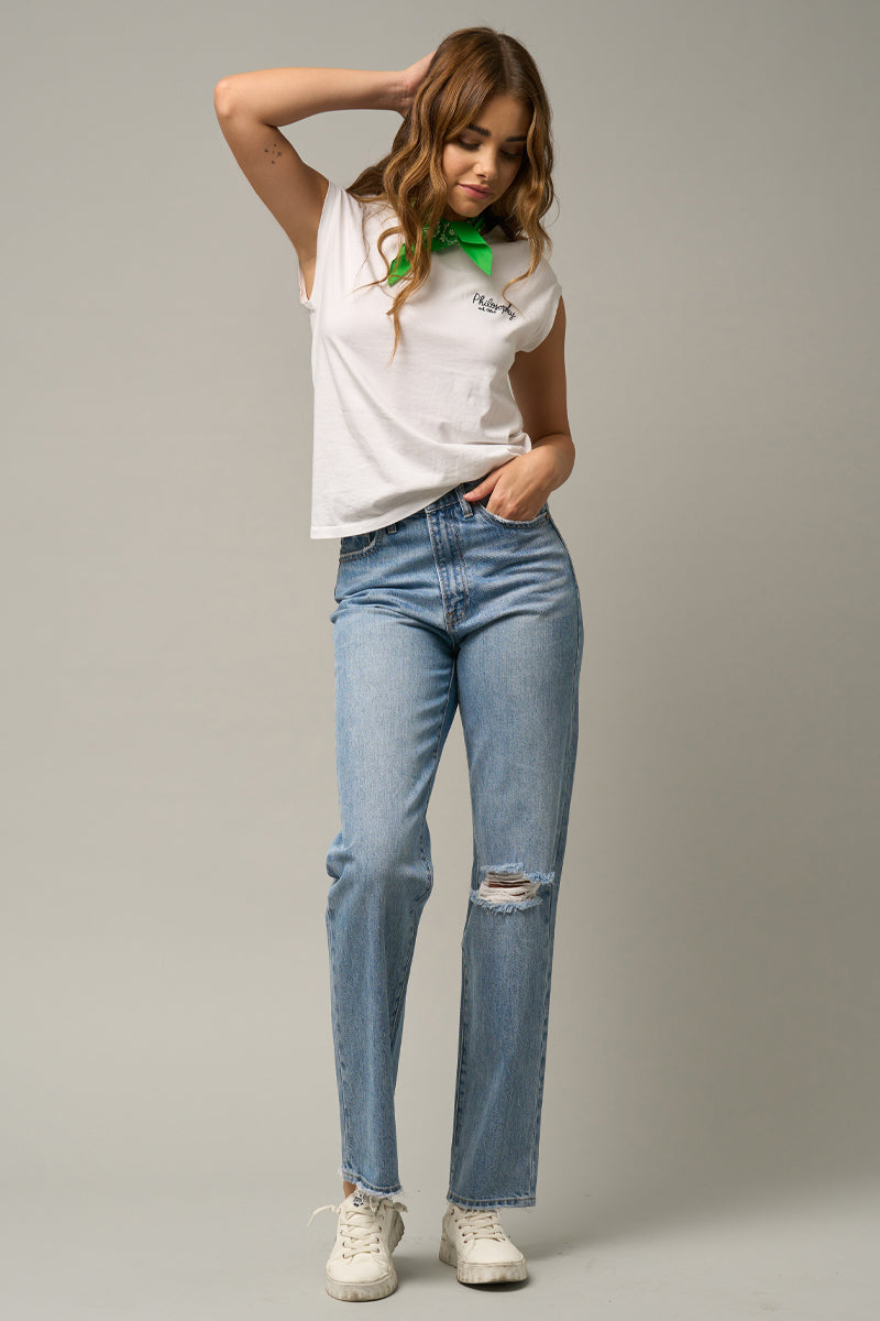 Ripped Straight Jeans - Insanegene.com